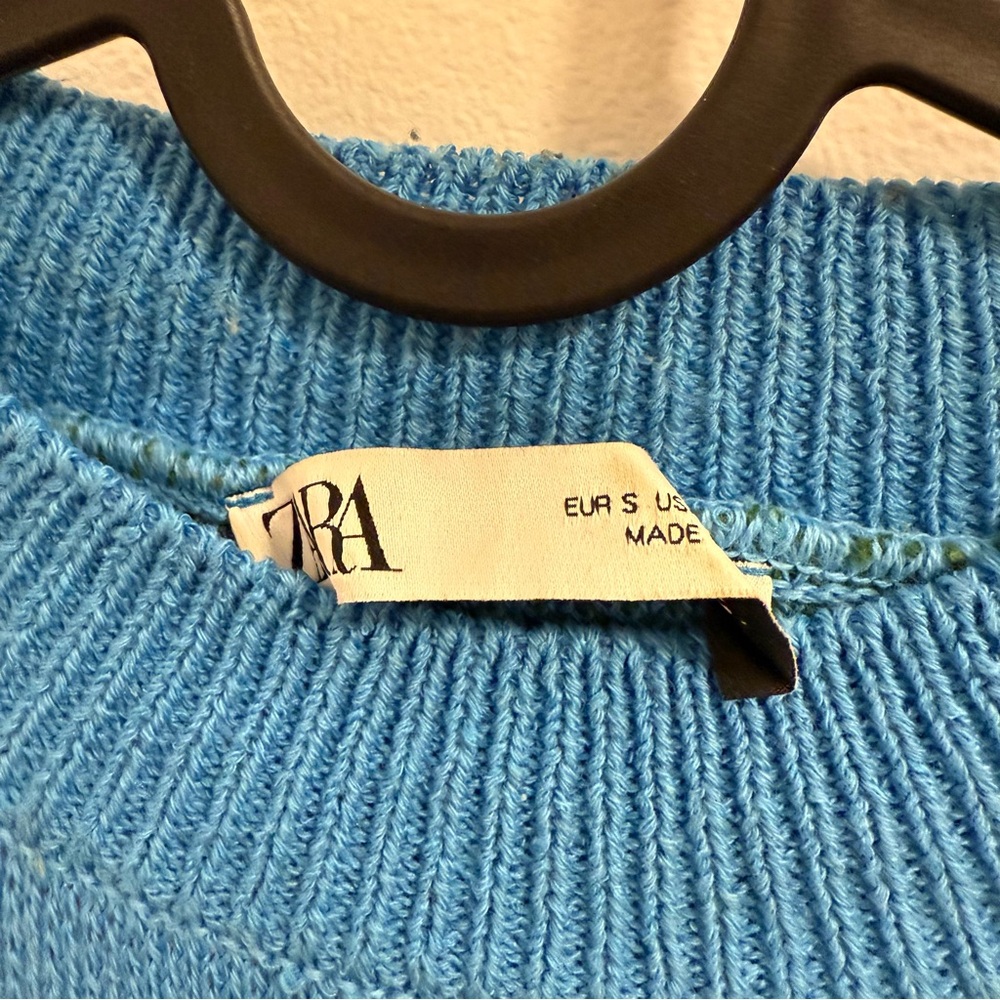 ZARA MUSHROOM PATTERN SWEATER size S - Picture 7 of 9